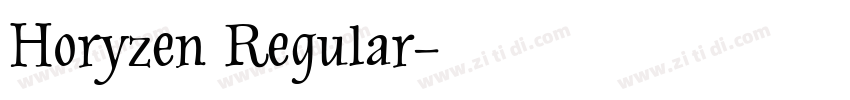 Horyzen Regular字体转换